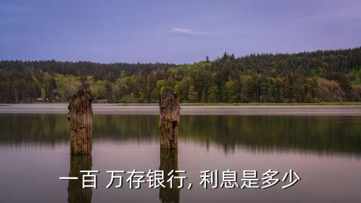 100萬(wàn)存兩年多少利息多少,存100萬(wàn)能有多少利息