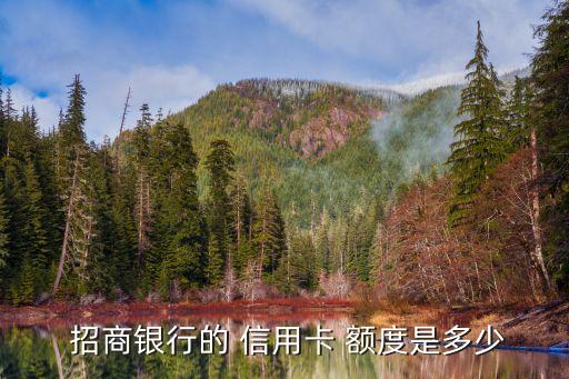  招商銀行的 信用卡 額度是多少