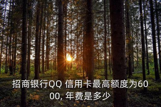 招商銀行QQ 信用卡最高額度為6000, 年費(fèi)是多少