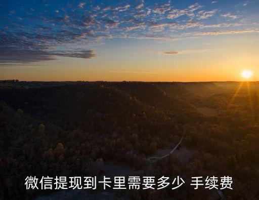微信提現(xiàn)到卡里需要多少 手續(xù)費(fèi)