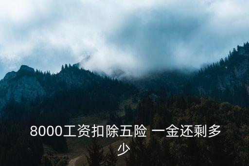 8000元五險一金多少錢
