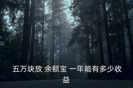 五萬存余額寶 一年有多少錢,五萬放余額寶一年多少利息