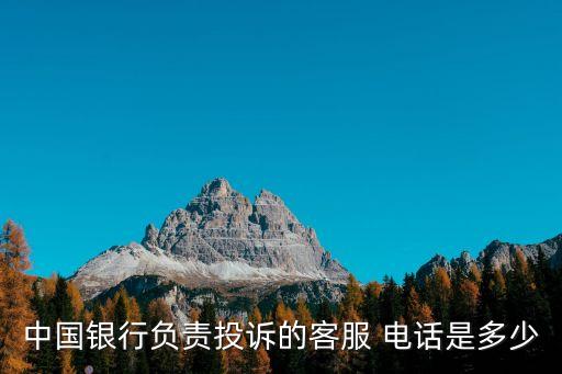 中國銀行負(fù)責(zé)投訴的客服 電話是多少