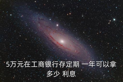 5萬元在工商銀行存定期 一年可以拿多少 利息