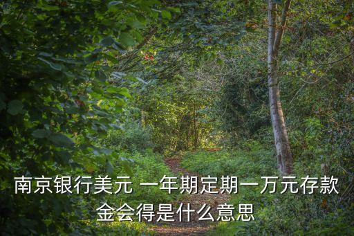 一萬美元存一年利息多少,在美國存一萬美元利息