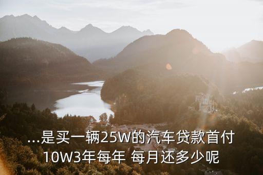 25萬車貸每月還多少錢