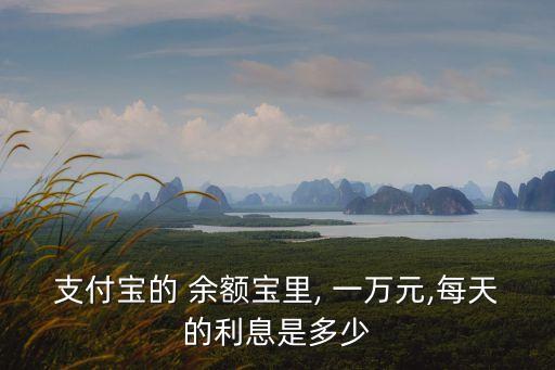 支付寶的 余額寶里, 一萬元,每天的利息是多少