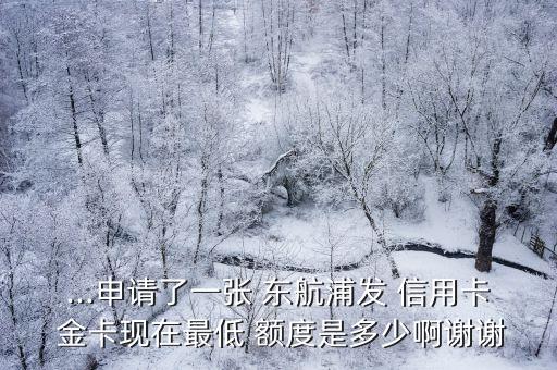 工商信用卡東航金卡額度多少