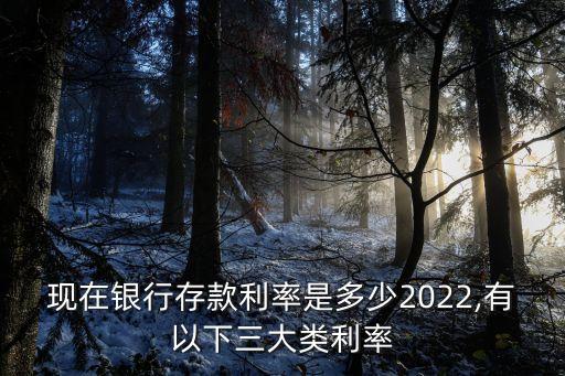 現(xiàn)在銀行存款利率是多少2022,有以下三大類利率