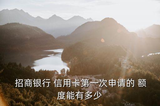 新辦的招商信用卡額度是多少錢,招商首次辦信用卡額度10000