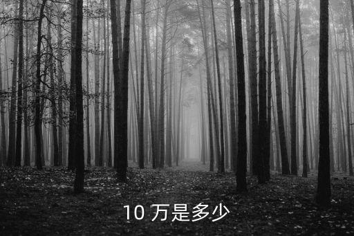 10 萬(wàn)是多少