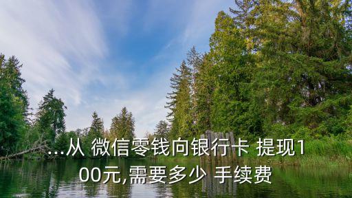 ...從 微信零錢向銀行卡 提現(xiàn)100元,需要多少 手續(xù)費