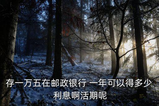 1萬5存一年多少利息,存1000萬一年利息多少