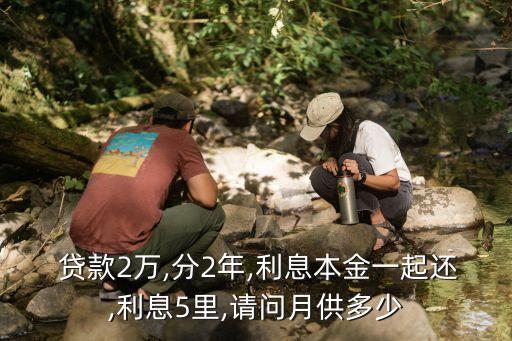 貸款2萬(wàn)兩年的利率是多少錢