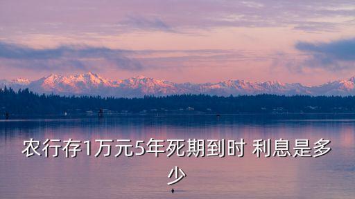 一萬四存五年利息多少錢