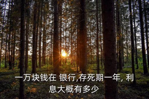 一萬塊錢在 銀行,存死期一年, 利息大概有多少