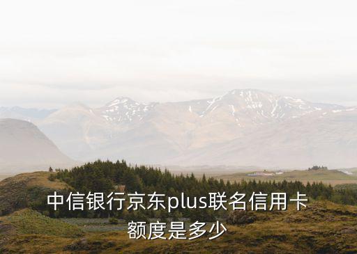  中信銀行京東plus聯(lián)名信用卡 額度是多少