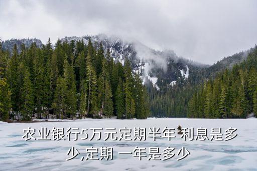 農(nóng)業(yè)5萬(wàn)存一年死期利息多少,600萬(wàn)存一年死期利息多少