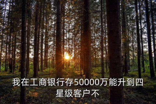 我在工商銀行存50000萬能升到四星級客戶不