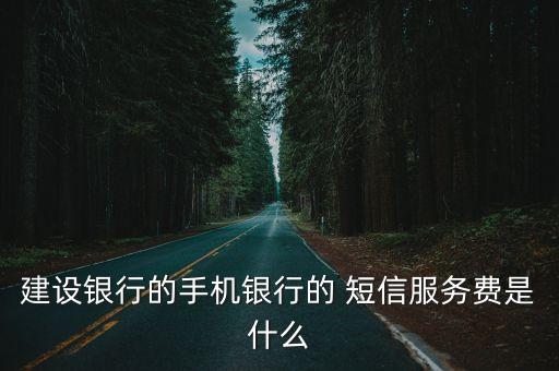 建設銀行的手機銀行的 短信服務費是什么