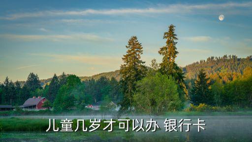 兒童幾歲才可以辦 銀行卡
