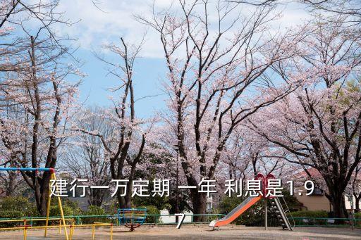 建行存款1萬元一年利息多少,建行一年期存款利息
