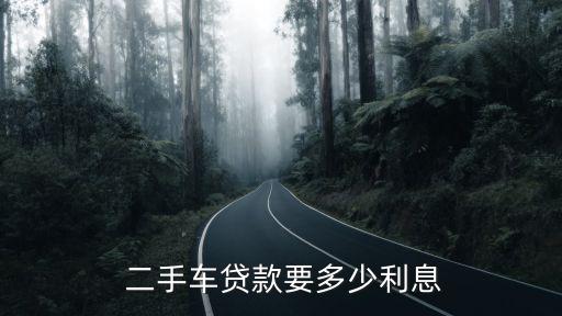  二手車貸款要多少利息