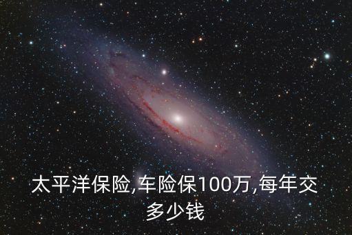 100萬車險要多少錢一年,車險100萬保費多少