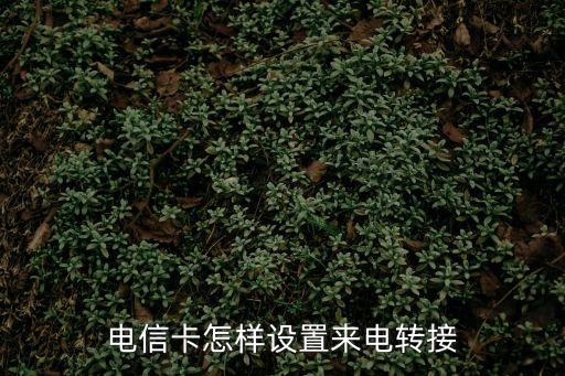電信卡怎樣設(shè)置來(lái)電轉(zhuǎn)接