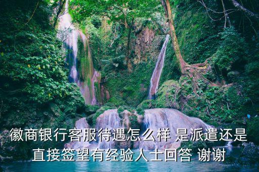 徽商銀行客服待遇怎么樣，在銀行干客服工資一般多少
