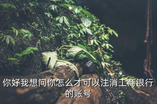 工行帳號(hào)怎么注銷嗎，你好我想問你怎么才可以注消工商銀行的賬號(hào)