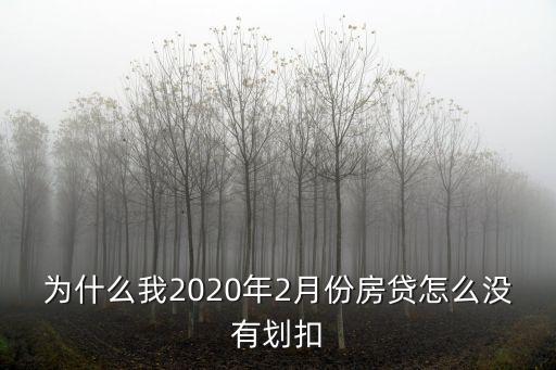 為什么我2020年2月份房貸怎么沒有劃扣