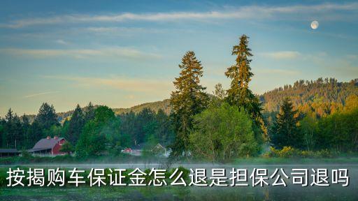 按揭購車保證金怎么退是擔(dān)保公司退嗎