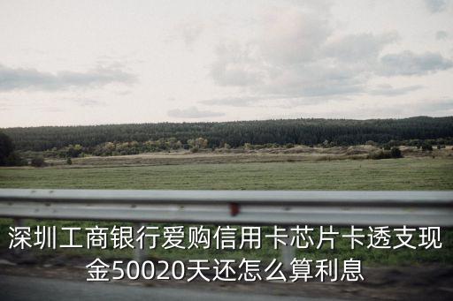 深圳工商銀行愛購(gòu)信用卡芯片卡透支現(xiàn)金50020天還怎么算利息