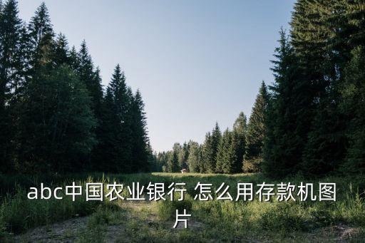 abc中國(guó)農(nóng)業(yè)銀行 怎么用存款機(jī)圖片