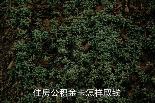 住房公積金卡怎樣取錢