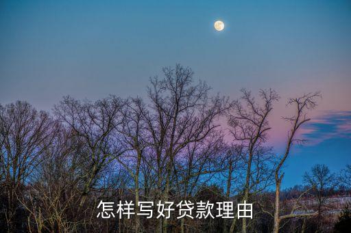 怎樣寫好貸款理由