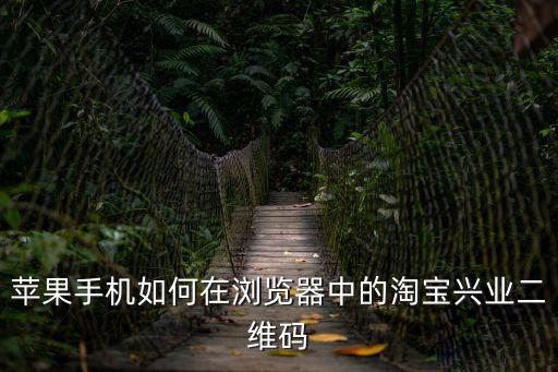 蘋果手機(jī)如何在瀏覽器中的淘寶興業(yè)二維碼