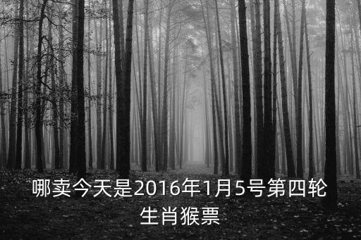 哪賣(mài)今天是2016年1月5號(hào)第四輪生肖猴票