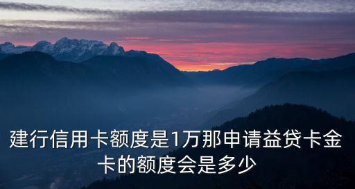 益貸卡額度怎么樣，建設(shè)銀行益貸卡金卡額度