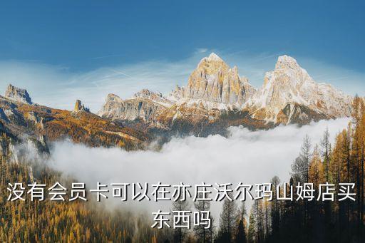 沒有會員卡可以在亦莊沃爾瑪山姆店買東西嗎