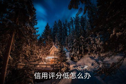 信用評(píng)分低怎么辦