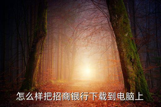 怎么樣把招商銀行下載到電腦上