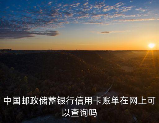 中國(guó)郵政儲(chǔ)蓄銀行信用卡賬單在網(wǎng)上可以查詢嗎
