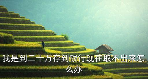 我是到二十萬存到銀行現(xiàn)在取不出來怎么辦