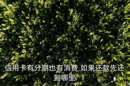 信用卡有分期也有消費 如果還款先還到哪里