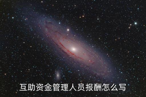 投資報酬怎么寫，互助資金管理人員報酬怎么寫