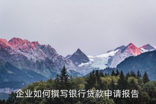 企業(yè)如何撰寫銀行貸款申請報(bào)告