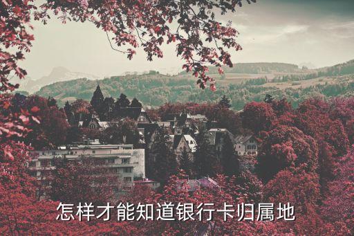 怎樣才能知道銀行卡歸屬地