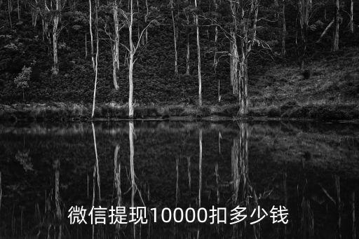 微信提現(xiàn)10000扣多少錢